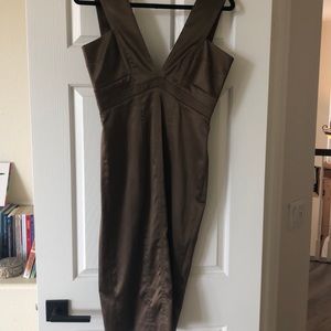 Just Cavalli Brown satin like new dress size 42